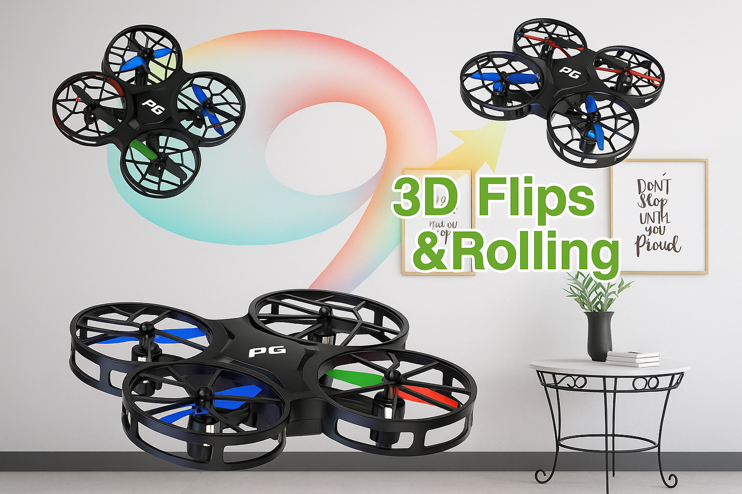Mini Drone Dwi Dowellin 4.5" | Vuelo Fácil + Acrobacias